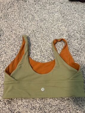 lululemon athletica Olive & Rust Reversible Sports Bra